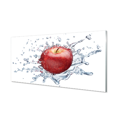 Obraz na szkle Czerwone jabłko w wodzie
