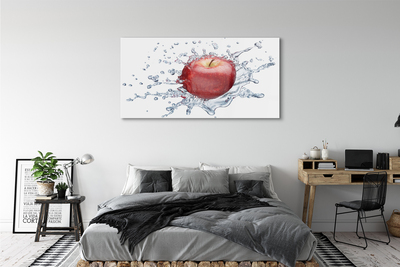 Obraz na szkle Czerwone jabłko w wodzie