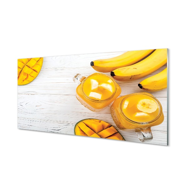 Obraz na szkle Mango banany koktajl