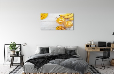 Obraz na szkle Mango banany koktajl