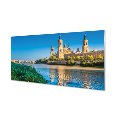 Obraz na szkle Hiszpania Katedra rzeka