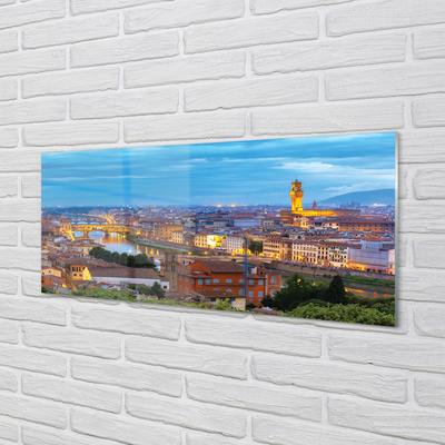 Obraz na szkle Włochy Zachód słońca panorama