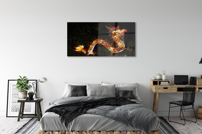Obraz na szkle Japoński smok świecący