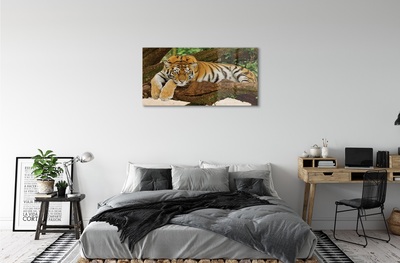 Obraz na szkle Drzewo tygrys