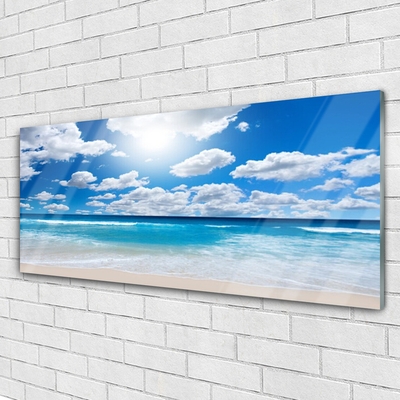Obraz na Szkle Morze Plaża Chmury Krajobraz