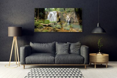 Obraz na Szkle Wodospad Rzeka Las Natura