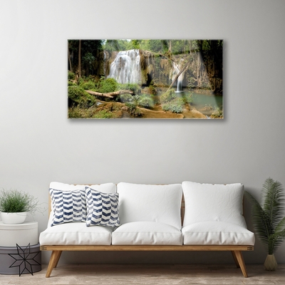 Obraz na Szkle Wodospad Rzeka Las Natura