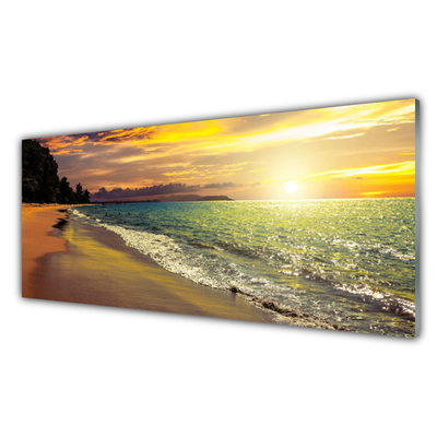 Obraz na Szkle Słońce Plaża Morze Krajobraz
