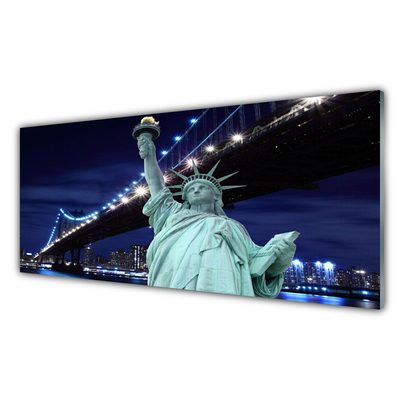Obraz na Szkle Most Statua Wolności