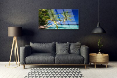 Obraz na Szkle Palma Drzewo Morze Krajobraz