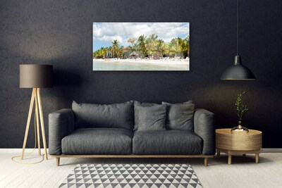 Obraz na Szkle Plaża Palma Drzewa Krajobraz