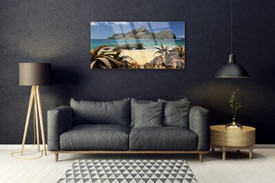 Obraz Szklany Plaża Morze Skała Krajobraz