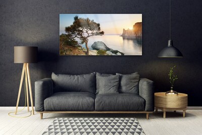 Obraz Szklany Jezioro Drzewo Krajobraz