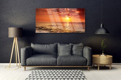 Obraz Szklany Morze Słońce Krajobraz