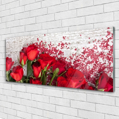 Obraz Szklany Róże Kwiaty Roślina