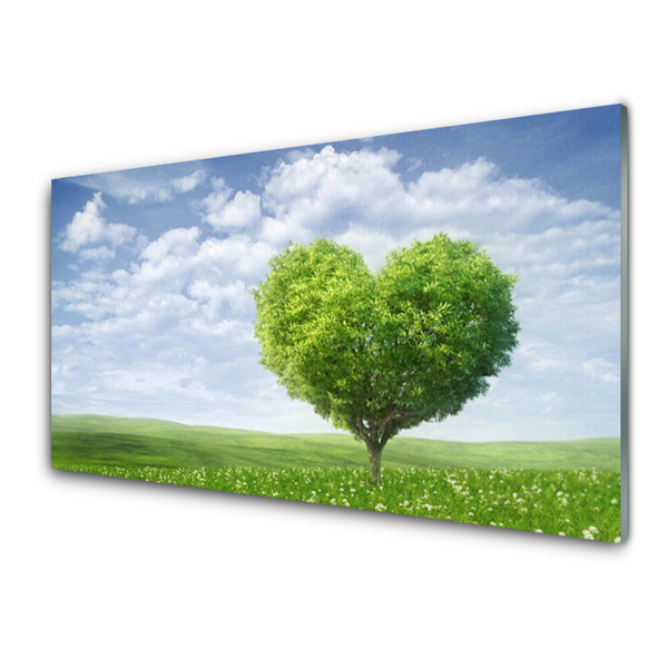 Obraz Szklany Drzewo Serce Przyroda