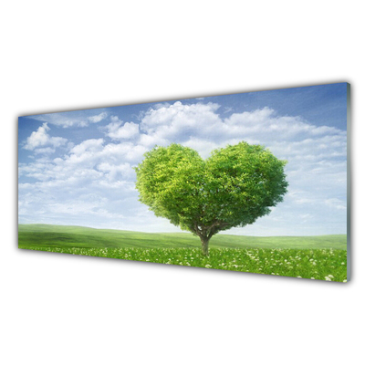 Obraz Szklany Drzewo Serce Przyroda