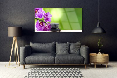 Obraz Szklany Storczyki Zielony Kwiaty