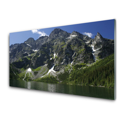 Obraz Szklany Góry Jezioro Las Krajobraz