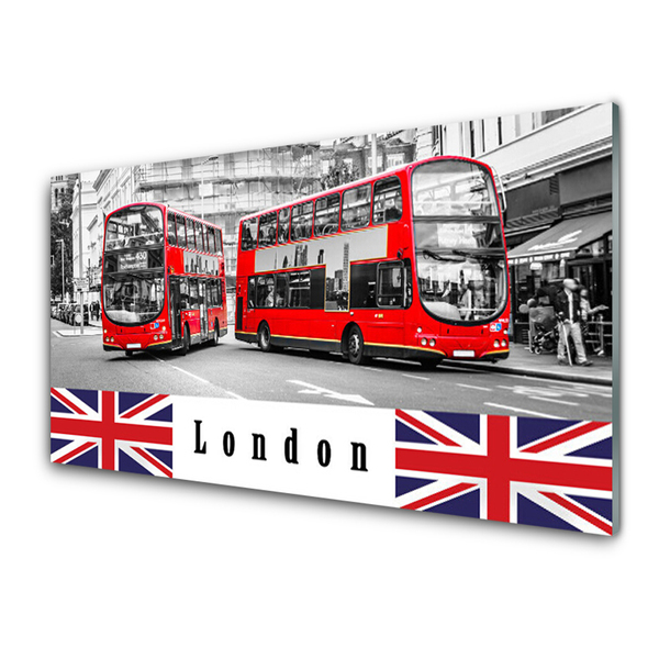 Obraz Szklany Londyn Autobus Sztuka