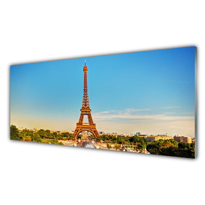 Obraz Szklany Wieża Eiffla Paryż Miasto