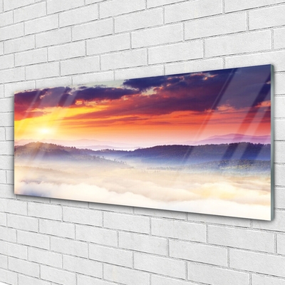 Obraz Szklany Góra Słońce Krajobraz