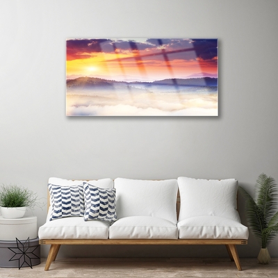 Obraz Szklany Góra Słońce Krajobraz