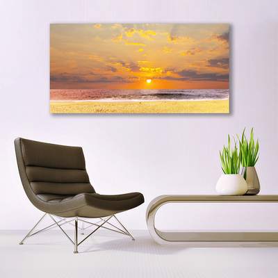 Obraz Szklany Morze Plaża Słońce Krajobraz