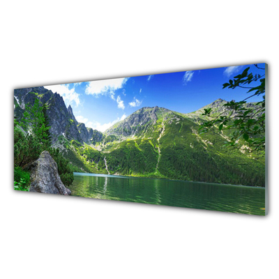 Obraz Szklany Góra Jezioro Przyroda