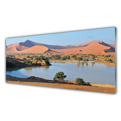 Obraz Szklany Jezioro Pustynia Krajobraz