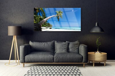Obraz Szklany Plaża Palma Morze Krajobraz