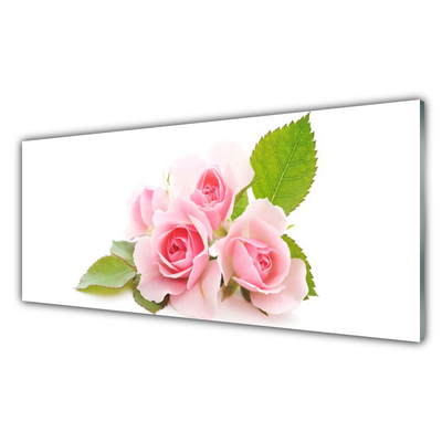 Obraz Szklany Róże Kwiaty Roślina Natura