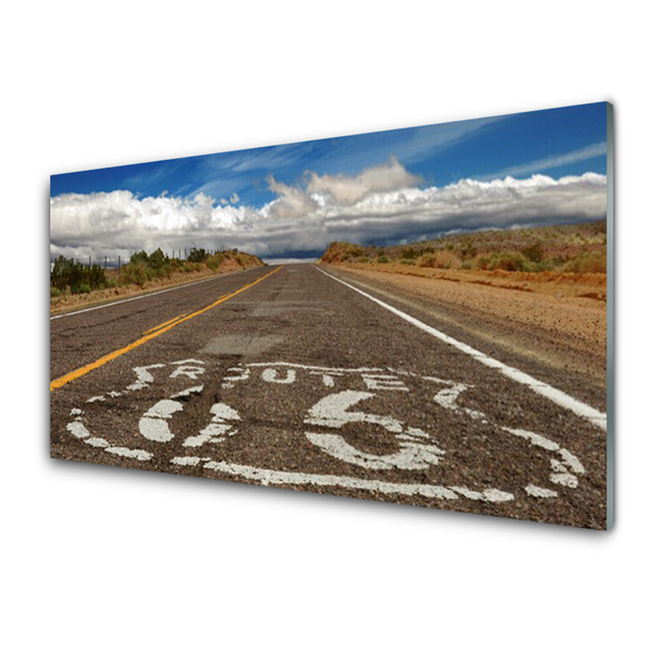 Obraz Szklany Droga na Pustyni Autostrada