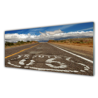 Obraz Szklany Droga na Pustyni Autostrada