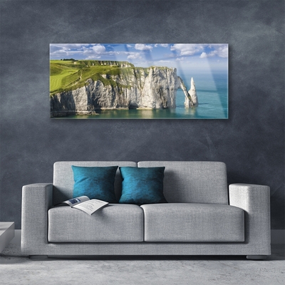 Obraz Szklany Klif Wybrzeże Morze Skały