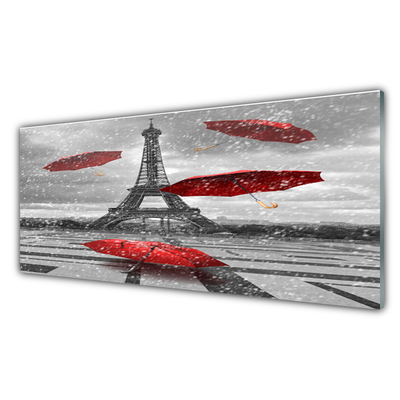 Obraz Szklany Wieża Eiffla Paryż Parasolka