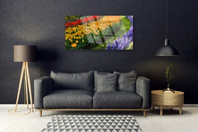 Obraz Szklany Kwiaty Ogród Tulipany