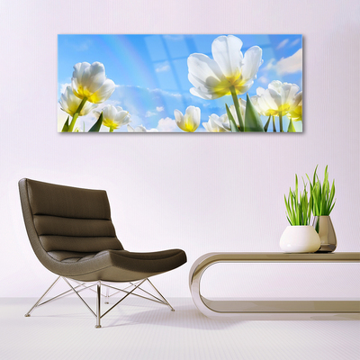 Obraz Szklany Rośliny Kwiaty Tulipany