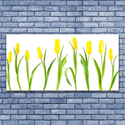 Obraz Szklany Żółte Tulipany Kwiaty