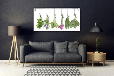 Obraz Szklany Zioła Suszone Liście Kwiaty