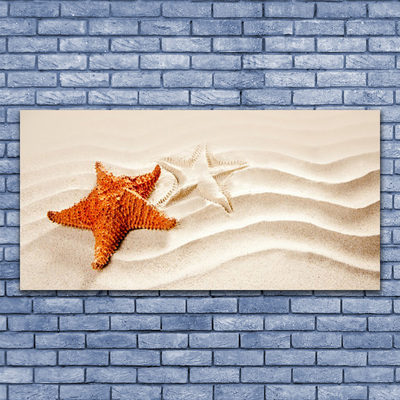 Obraz Szklany Rozgwiazda na Piasku Plaża