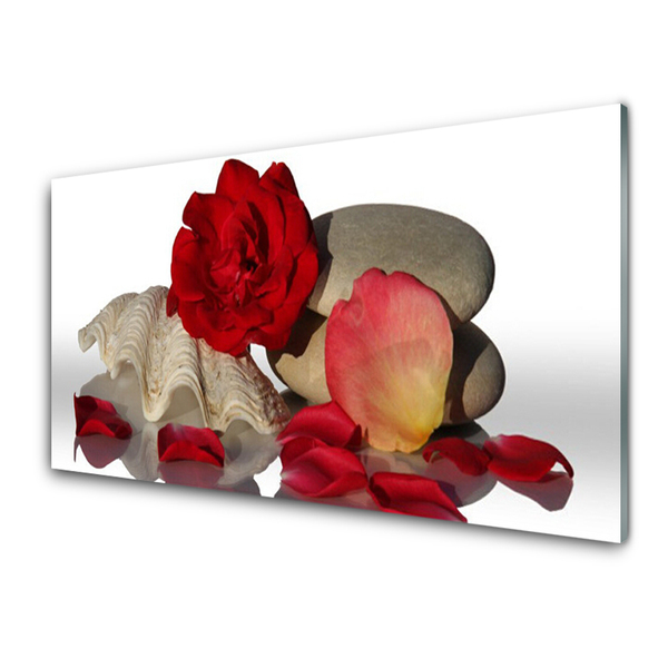 Obraz Szklany Róże Płatki Martwa Natura