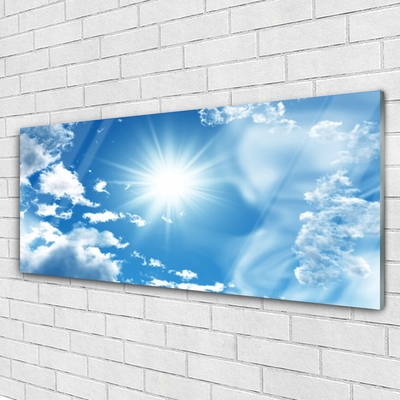 Obraz Szklany Słońce Chmury Niebo Błękit