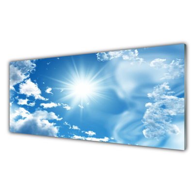 Obraz Szklany Słońce Chmury Niebo Błękit
