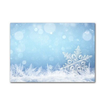 Obraz na Szkle Płatki śniegu Zima Śnieg