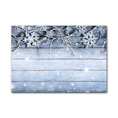 Obraz na Szkle Święta Płatki śniegu Zima Mróz