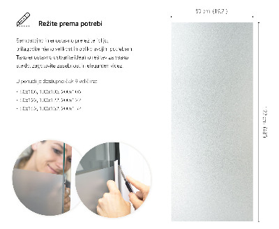 Naklejka na szybę chroniąca prywatność transparentna