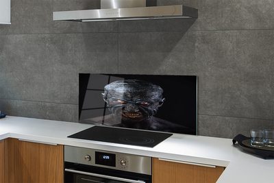 Panel szklany do Kuchni Przerażająca Postać o Czerwonych Oczach