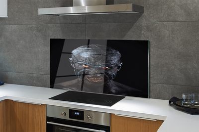 Panel szklany do Kuchni Przerażająca Postać o Czerwonych Oczach