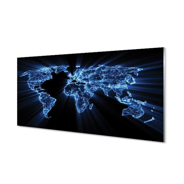 Panel nad Blat Kuchenny Niebieska Mapa Świata